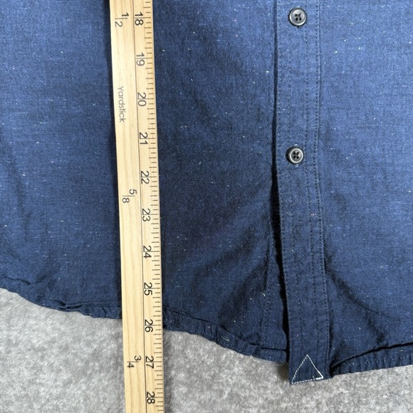 Stoic Shirt Men's Small Navy Blue Speckled Long Sleeve Button‎ Up - Picture 7 of 7